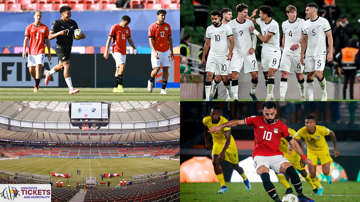 New Zealand vs Egypt Tickets| FIFA World Cup Tickets | Dont miss the chance to make a ;ive witness of 2026 World Cup